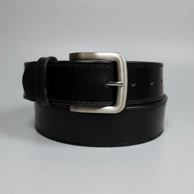 Ceinture de voyage en cuir grainé Buff pour hommes avec poche intérieure secrète à glissière