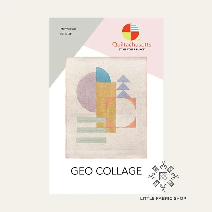 Quiltachusetts - Patron de courtepointe Geo Collage