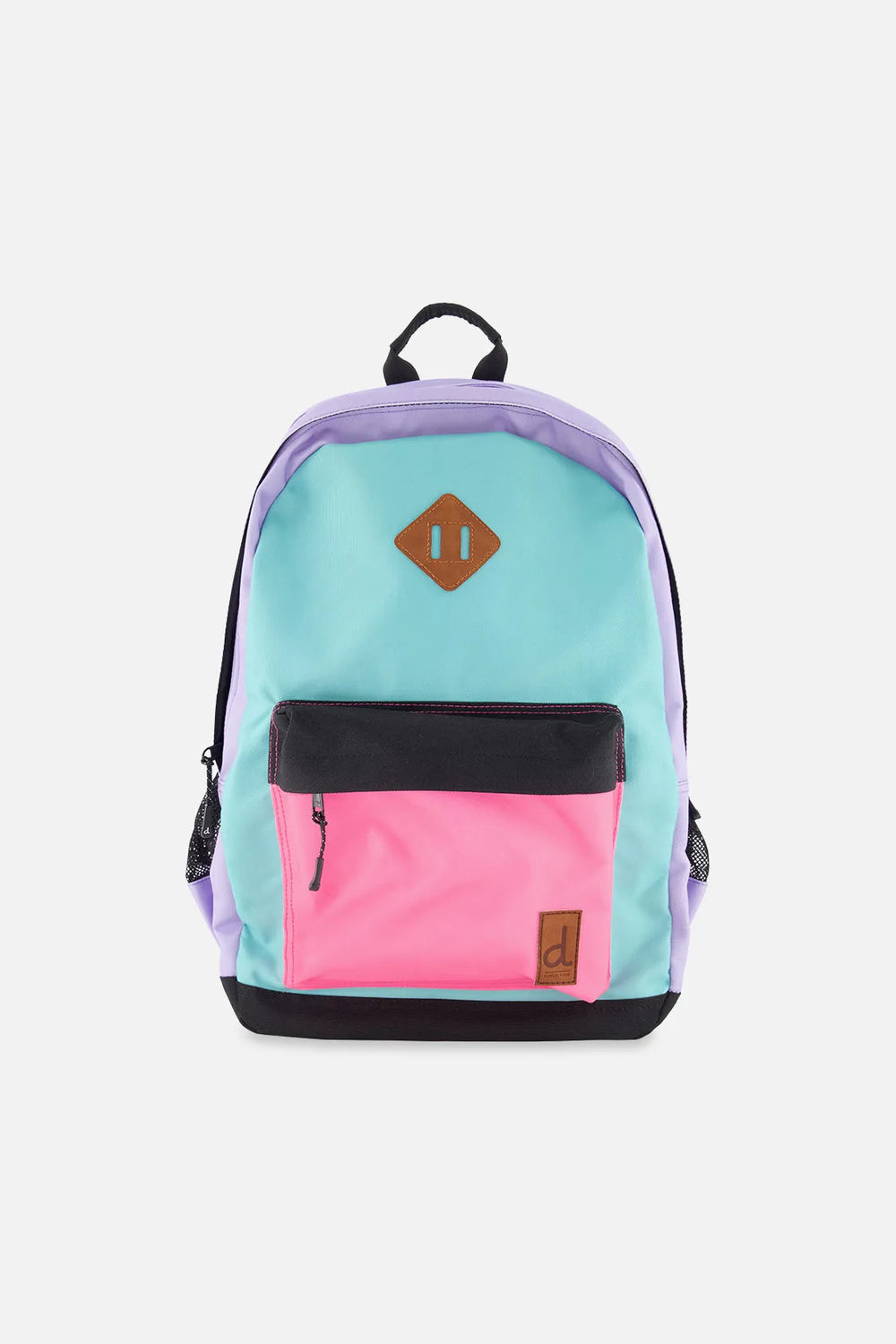 Sac à dos pour enfants turquoise, rose et mauve