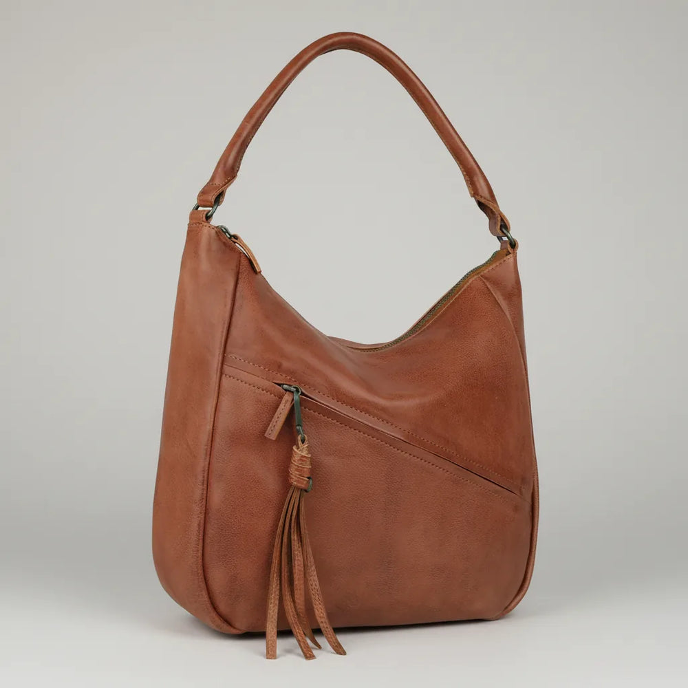MET Premium Leather Shoulder Bag. Slouchy Urban Hobo