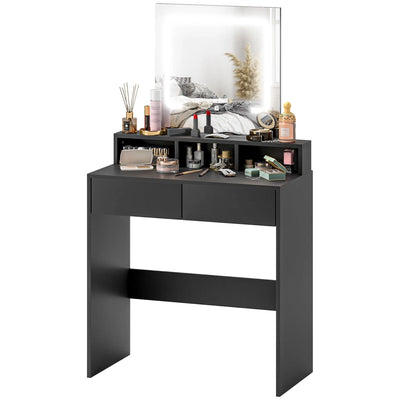Coiffeuse Zee avec lumières DEL - Noir