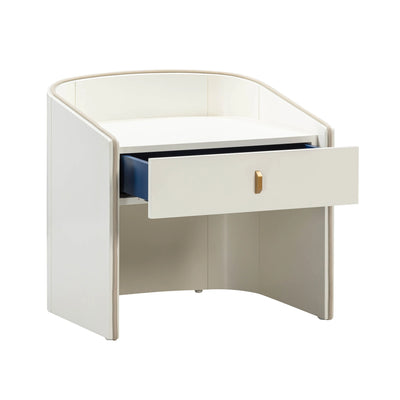Cove 22" Lacquer Storage Drawer Nightstand - Multiple Colors Available