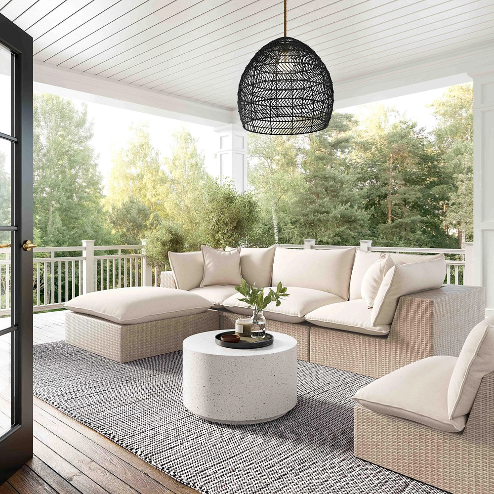 Ensemble modulaire Sunbay 4 pièces en osier naturel - Beige