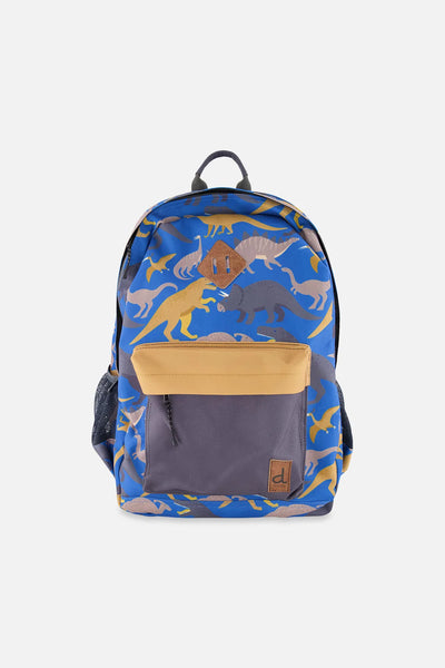 Sac à dos pour enfants avec imprimé dinosaure bleu
