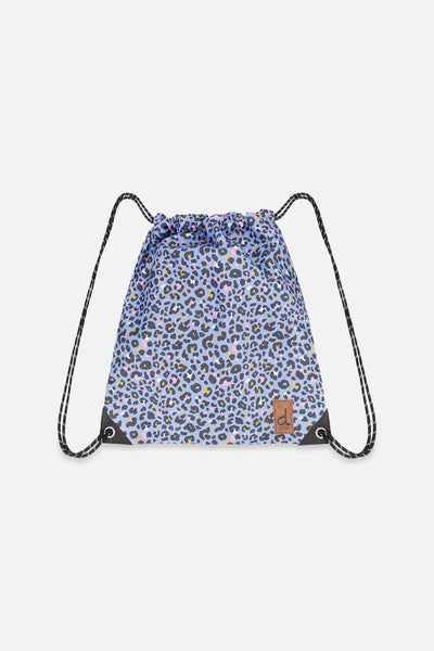 Sac à cordon - Imprimé léopard bleu