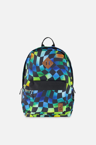 Sac à dos pour enfants, imprimé à carreaux bleus