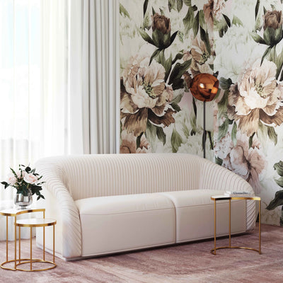 Canapé de luxe Marcela en velours plissé - Plusieurs couleurs disponibles