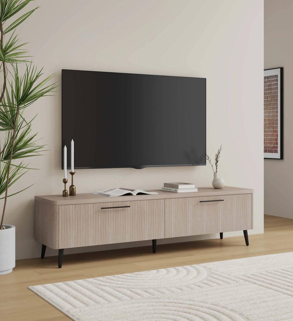Tempo 69" Fluted TV Stand with 2 Drawers - Multiple Color Options