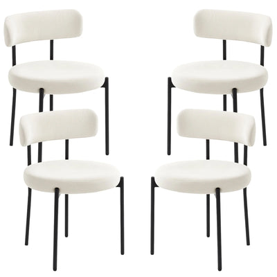 Avery 4 Pieces Modern Dining Chairs with Corduroy Upholstery-Beige