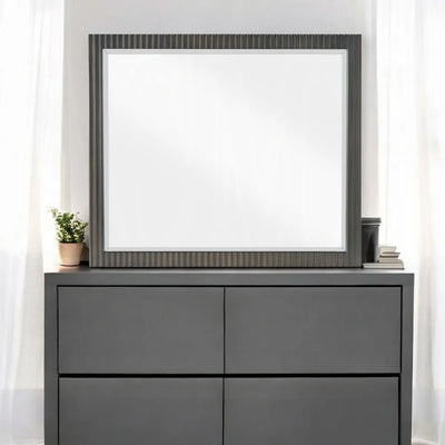 Laffery Luxury Chanel Detail Dresser Mirror - Espresso