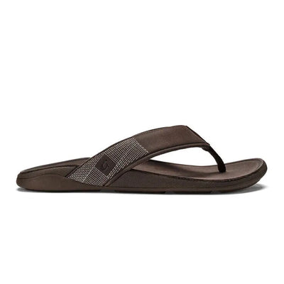 Sandales à bride Olukai pour hommes Tuahine en cuir pleine fleur, pointure 8