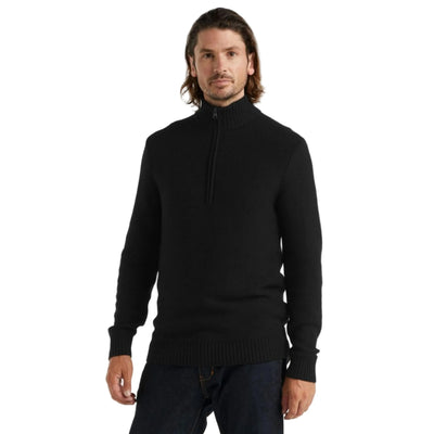 Chandail à quart de zip en laine mérinos Waypoint pour hommes Icebreaker, taille XL