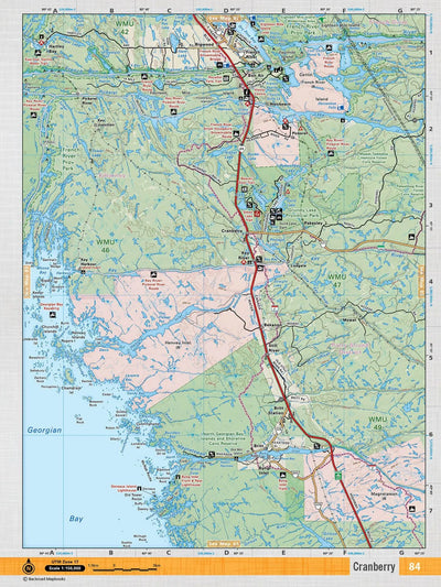 Carte topographique Backroad Mapbooks CCON-84, résistante à l'eau et aux déchirures, pour la rivière Key