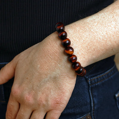 Bracelet Œil de Tigre Rouge