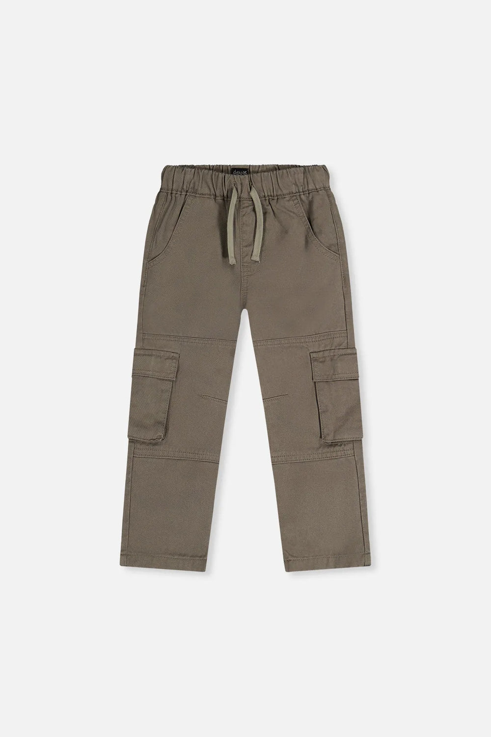 Pantalons sergés avec poches cargo grises