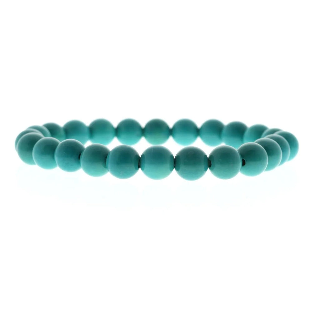 Bracelet Rond Turquoise - 8mm (Amélioré)