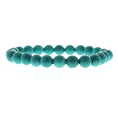 Bracelet Rond Turquoise - 8mm (Amélioré)