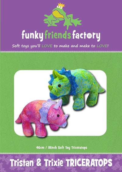 Patron de Tristan et Trixie Triceratops par Funky Friends Factory