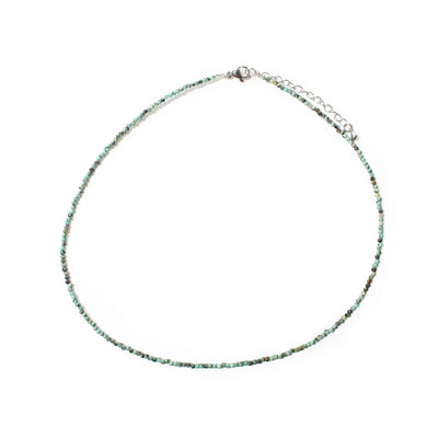 Collier de perles d'Amazonite d'Afrique - 2-3mm