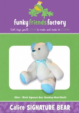 Patron d'ours en peluche Signature Bear Calico par Funky Friends Factory