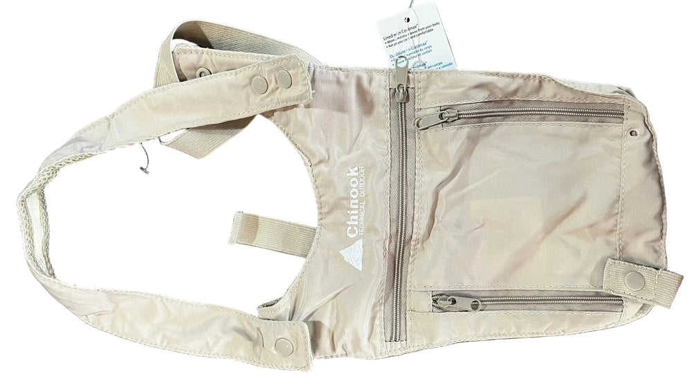 Sacoche Secrète Chinook CoolMax pour Cacher Passeport, Argent et Objets de Valeur
