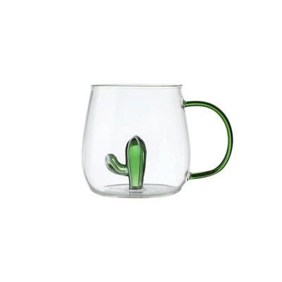 Tasse en verre borosilicaté Cactus 13,5 oz - 1 pièce