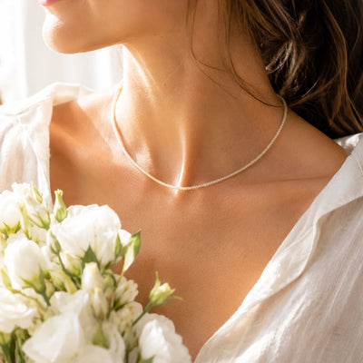 Citrine Bead Necklace - 2-3mm (Enhanced)