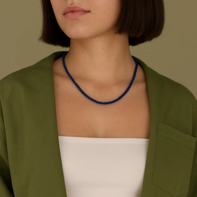 Collier de perles de Lapis Lazuli – 2-3mm