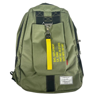 Sac à dos parachute robuste « Europe Bound » 40 L style vintage pour l'école et le quotidien