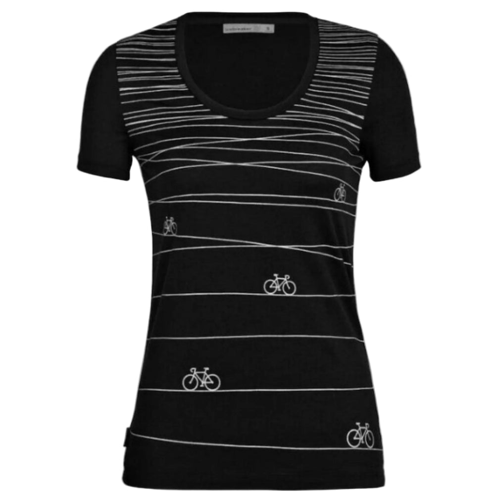 Icebreaker Merino Women's Tech Lite Print Scoop Neck Tee Shirts Large