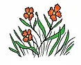 Frog's Whiskers Ink Stamp - Grass/Flowers Sm