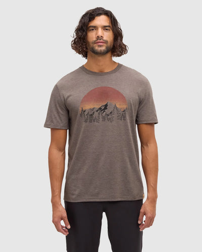 T-shirt style rétro « Coucher de soleil »