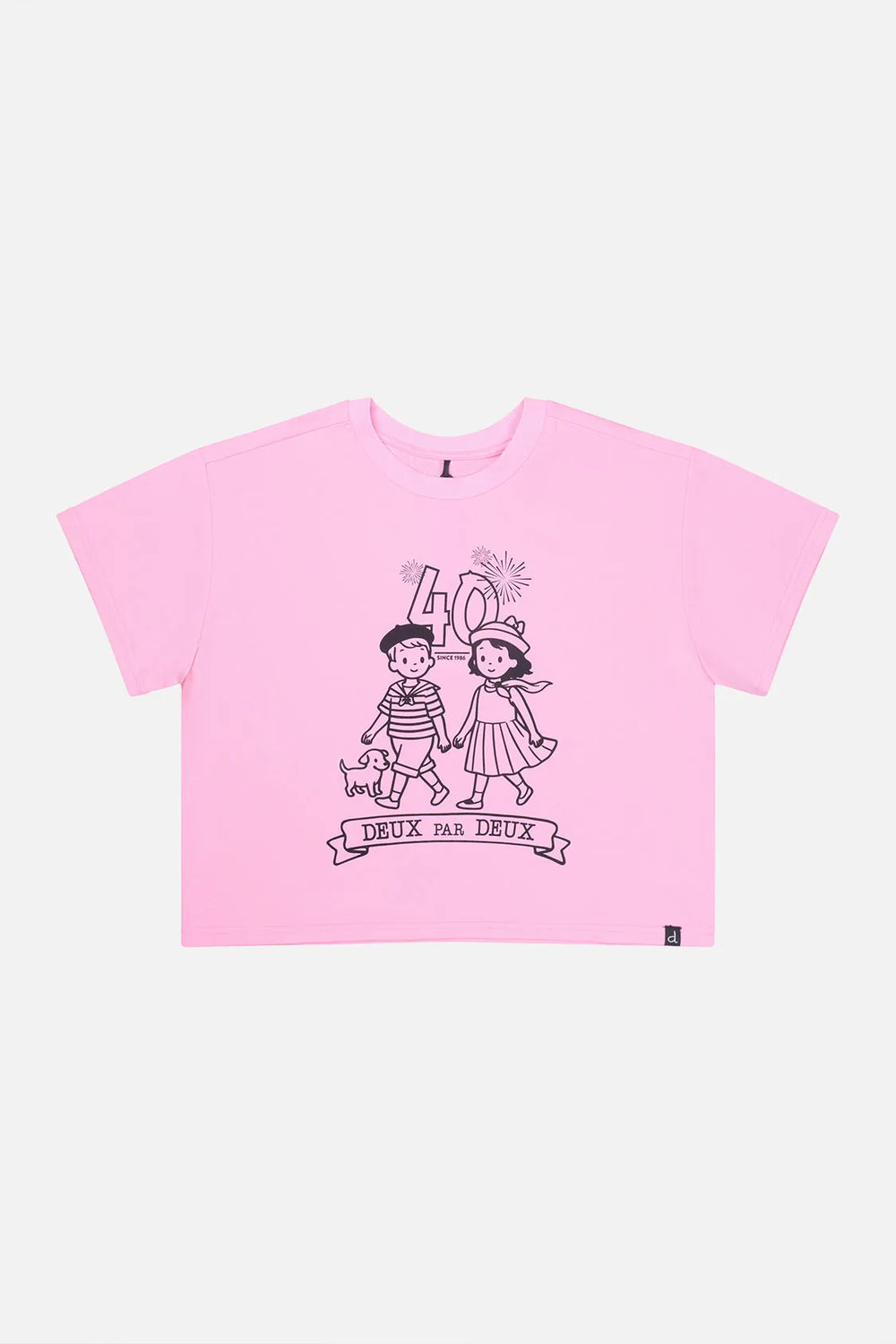 Adult 40Th Anniversary Graphic Boxy T-Shirt Soft Pink