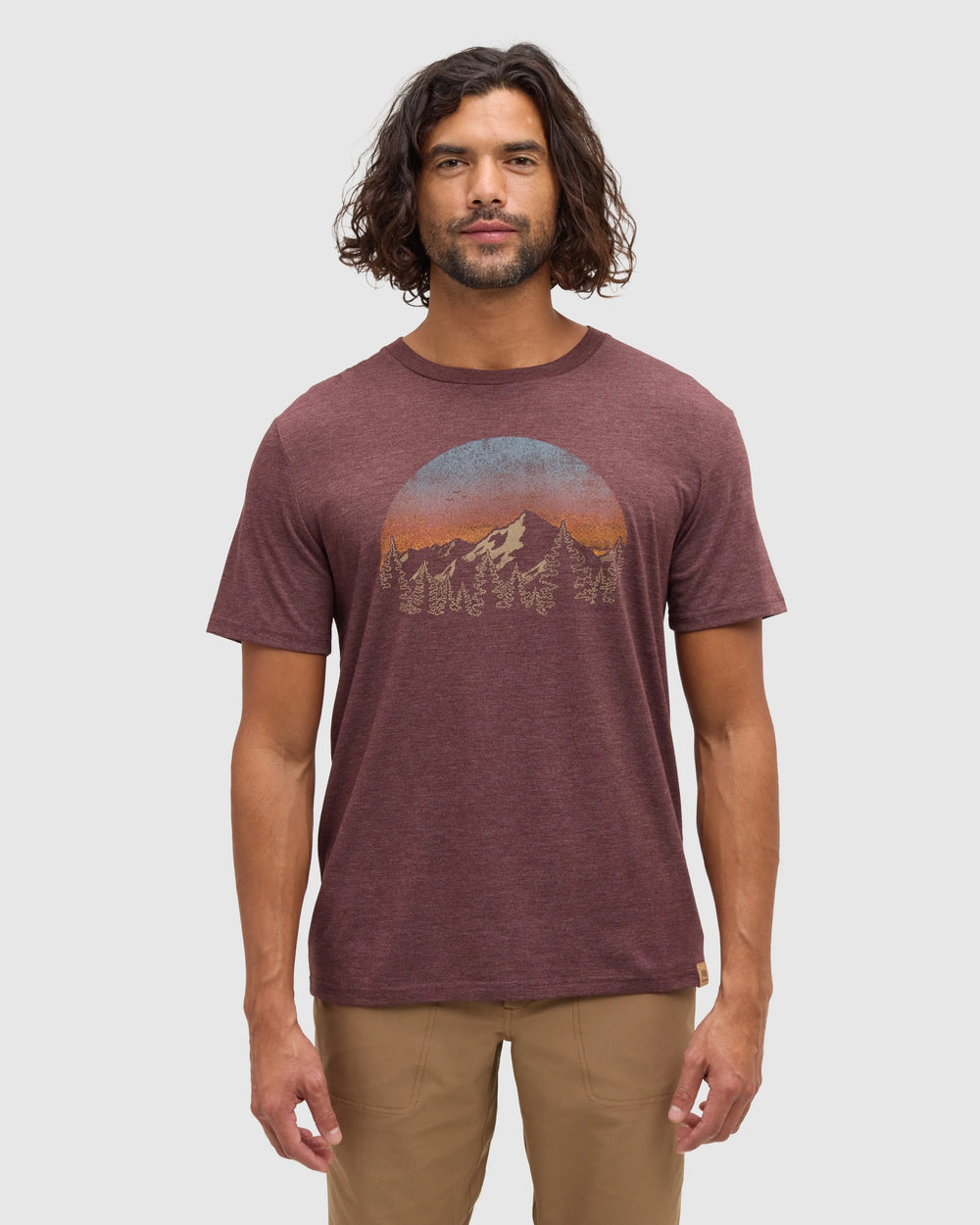 T-shirt style rétro « Coucher de soleil »