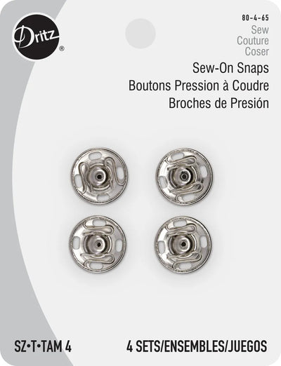 Snap Sew-On Size 4