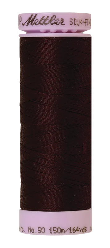 Mettler Silk-finish 50wt Solid Cotton Thread 164yd/150m Mahogany