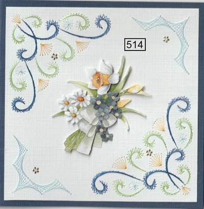 Laura's Design Digital Embroidery Pattern - Four Corner Flourish