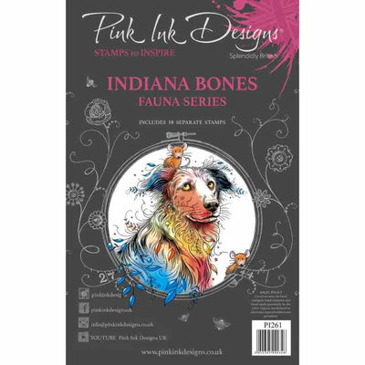 Pink Ink Designs Indiana Bones Ensemble de tampons transparents 6 po x 8 po