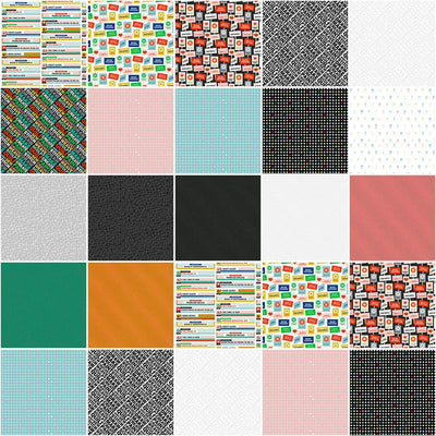 Fat Quarter Breaking News, 17pcs/bundle