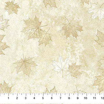 Oh Canada 14 - Stonehenge - Large Tonal Leaves Cream - 29017-12