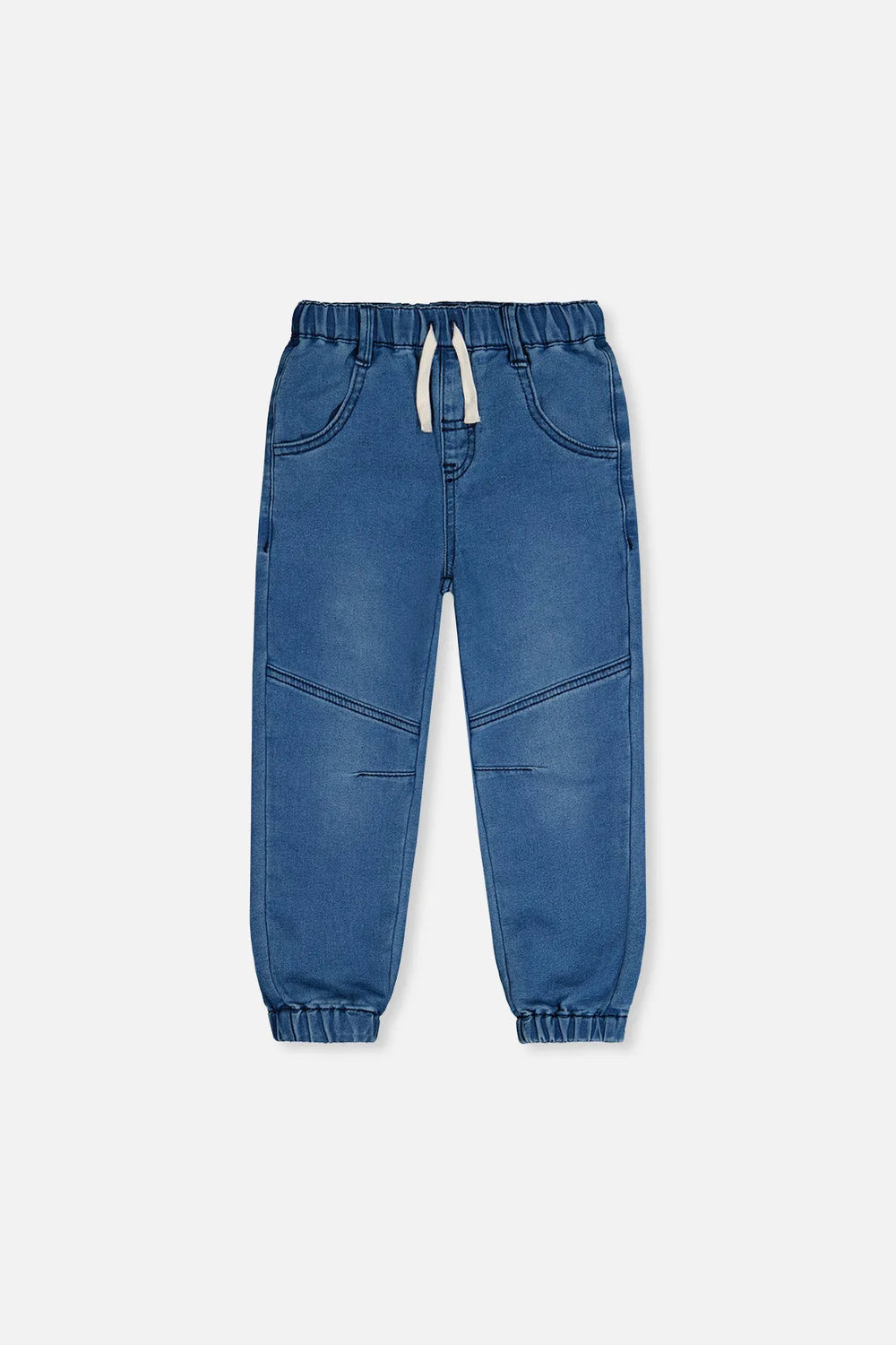 Pantalons Joggeurs en Denim French Terry Bleu Clair