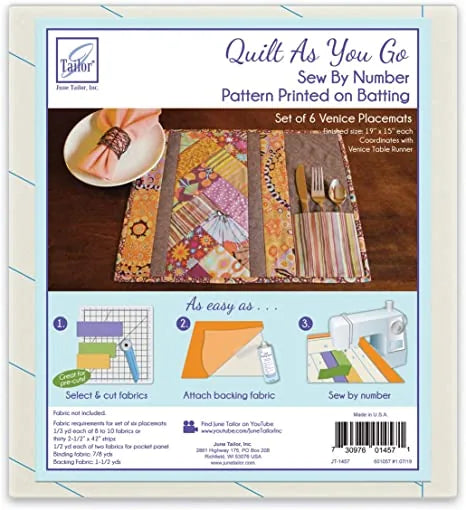 Quilt as you Go Placemat - Venice Pattern - June Tailor