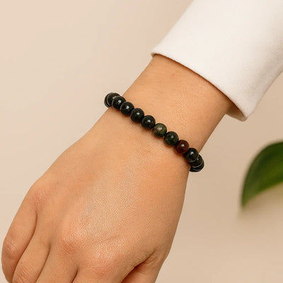 Bloodstone Round Bracelet