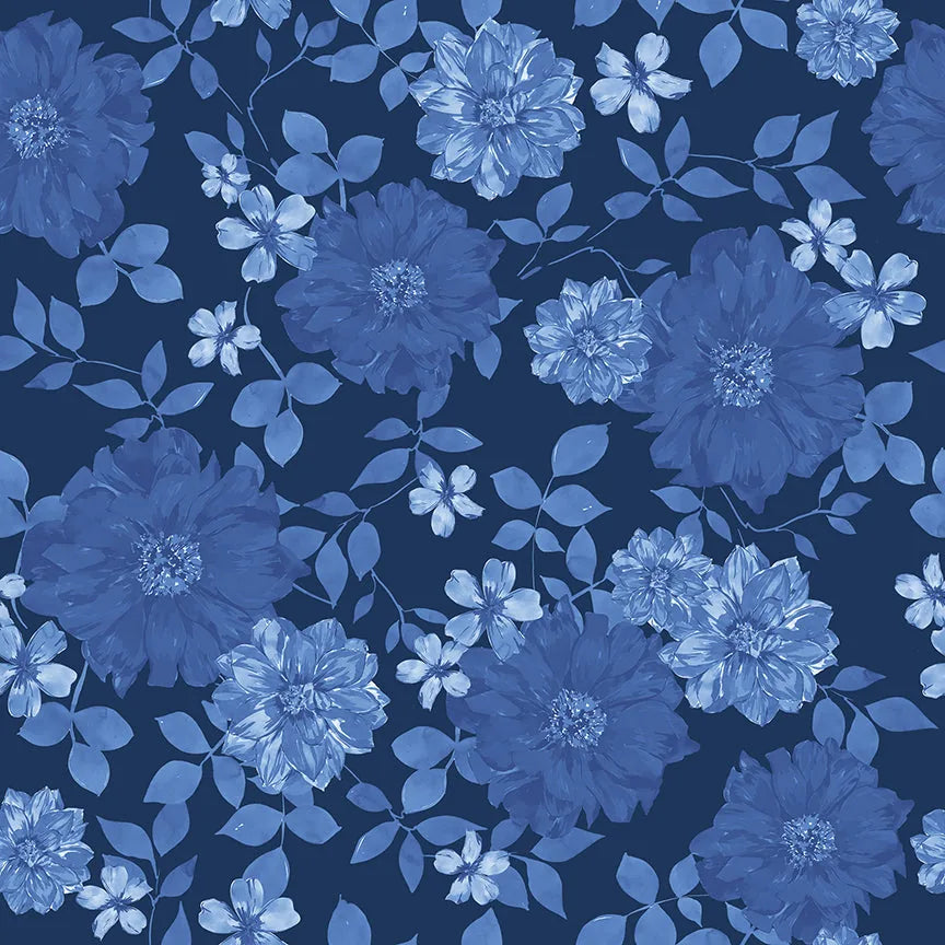 Celeste - Camelot Fabrics - Floral Paradise - Navy