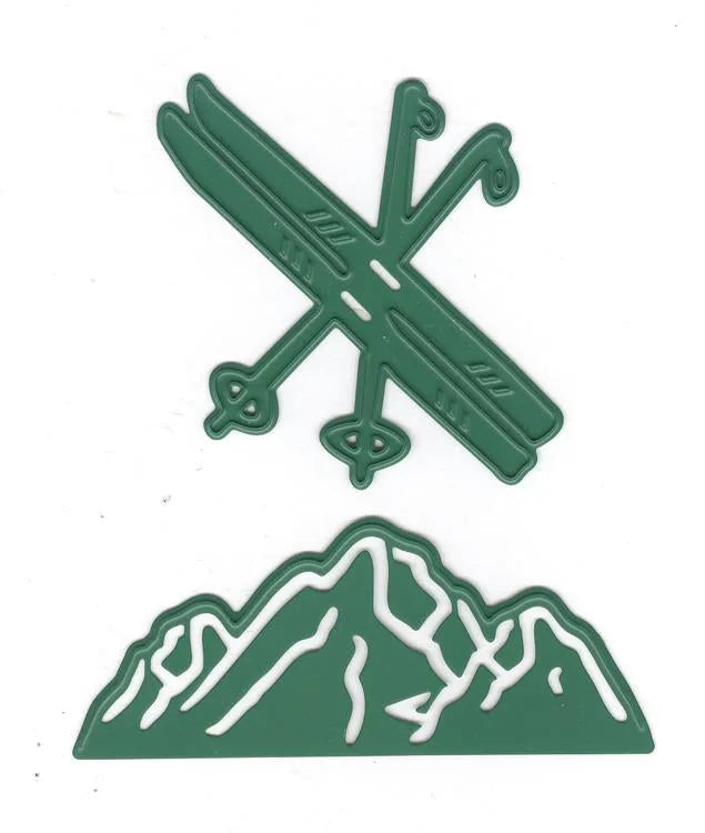 Joy Crafts - Matrices de découpe et d'embossage - (2 pièces) ciel / paysage de montagne