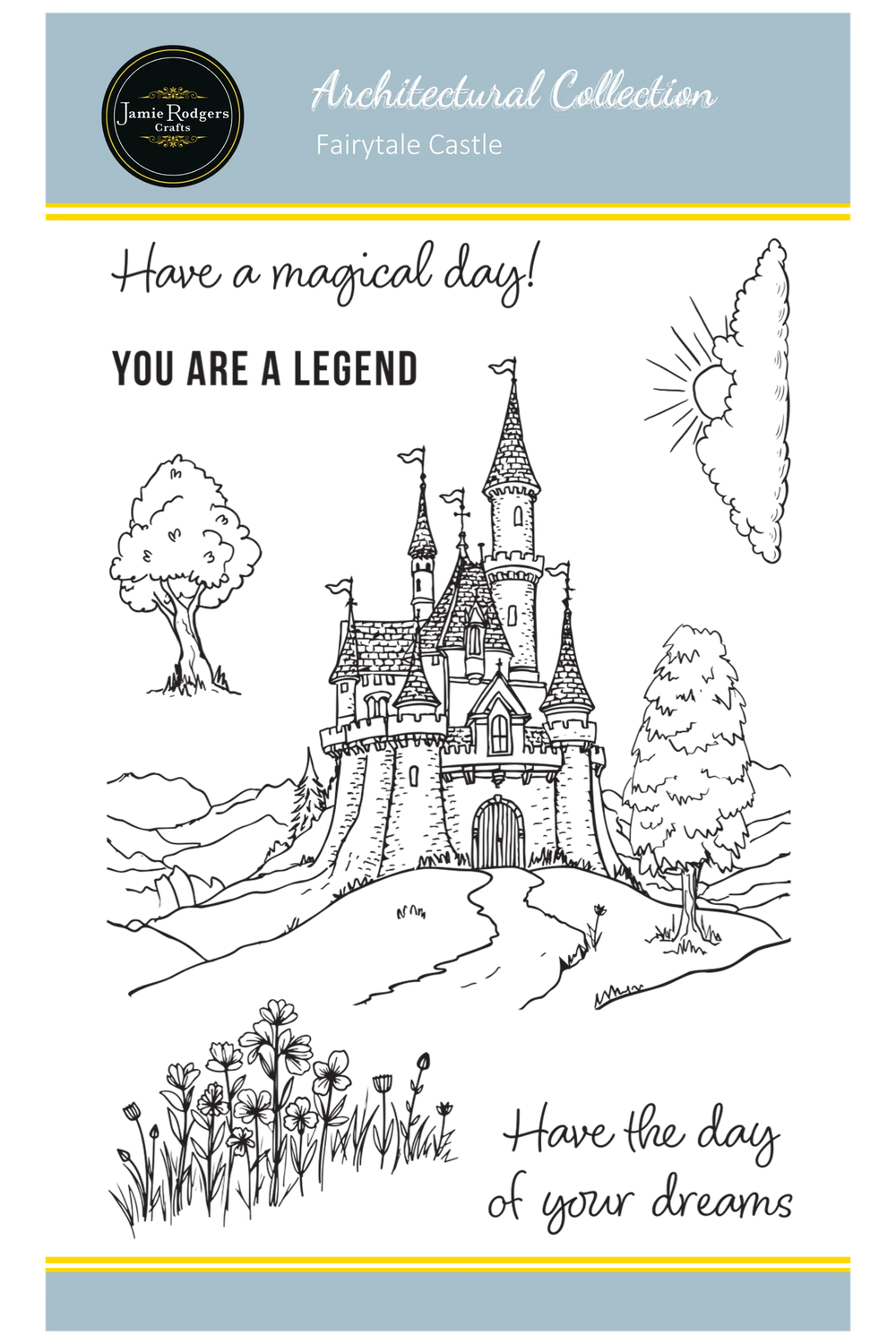 Jamie Rodgers Crafts Fairytale Castle A6 Clear Stamp Set