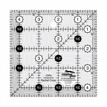 Règle carrée Creative Grids 4,5 po