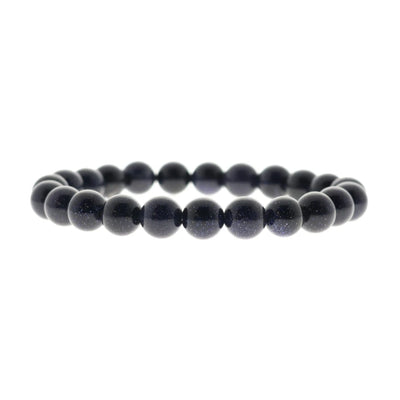 Goldstone Blue Round Bracelet (Synthetic)