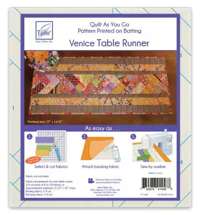 Quilt as you Go Table Runner - Venice Pattern - June Tailor