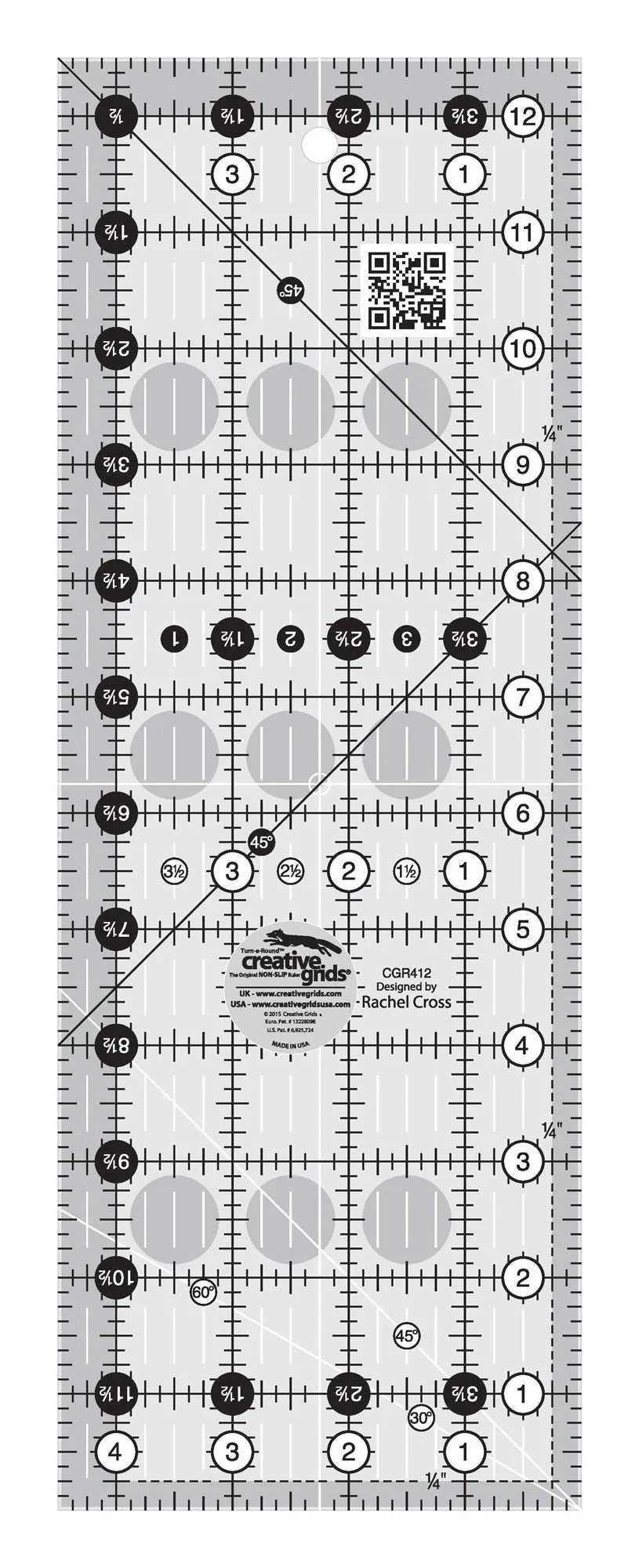 Creative Grids Quilt Ruler 4.5" x 12.5"